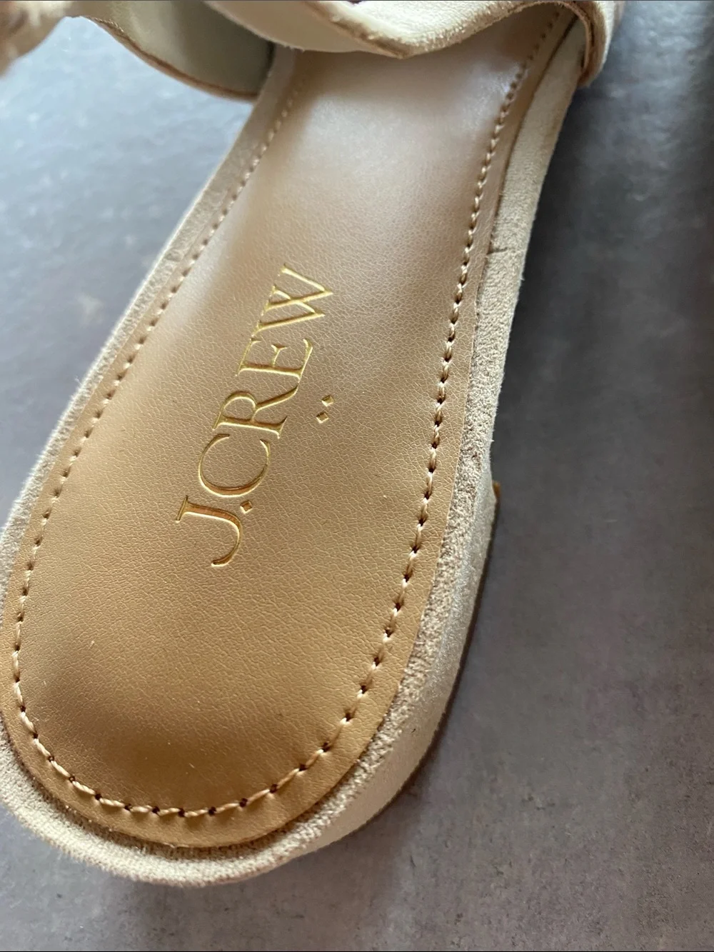 J. Crew Beige Suede Slingback Flats. Suede feel. Size 8.  Excellent condition.